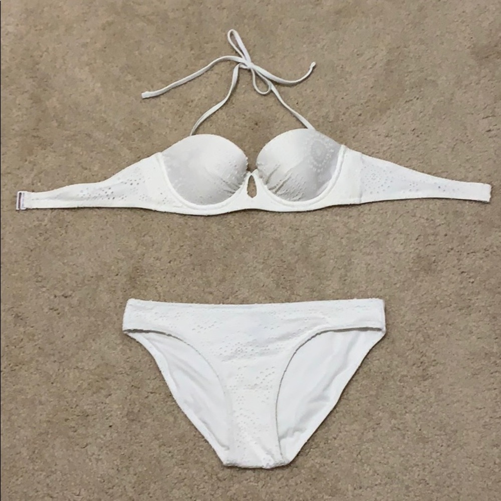 Aerie crochet halter bikini set